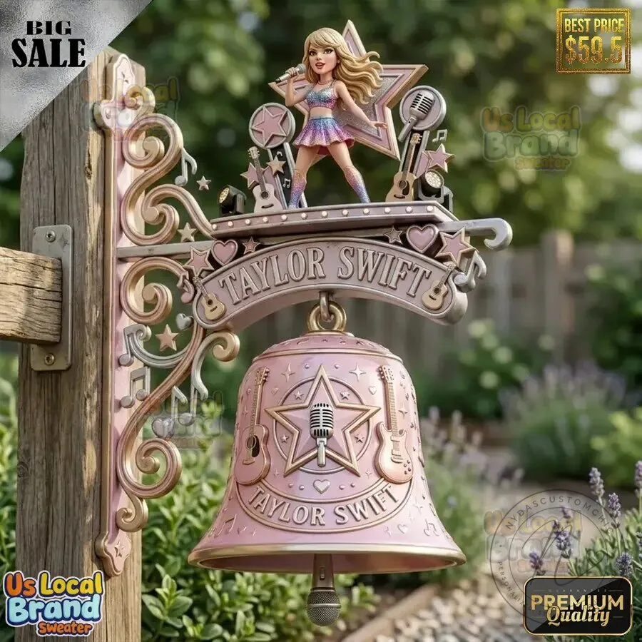 Taylor Swift The Eras Tour Pink Wall Bell with Figurine 7 Taylor Swift The Eras Tour Pink Wall Bell with Figurine