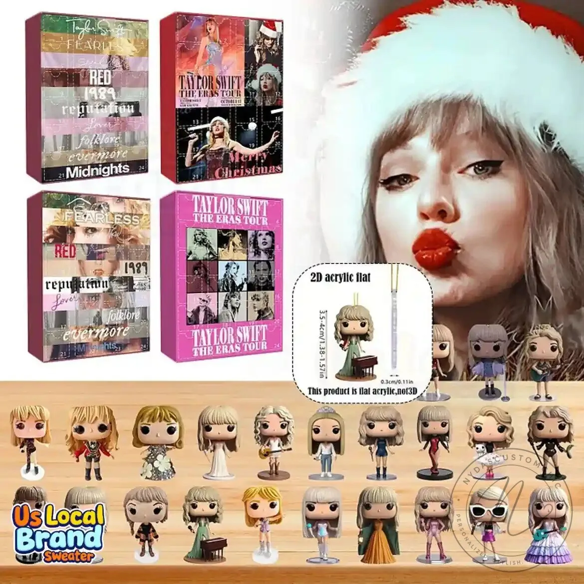 Taylor Swift The Eras Tour Christmas Advent Calendar with 24 Figurines