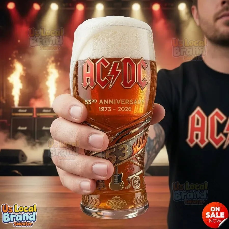 AC/DC 53rd Anniversary 1973-2026 Rock and Roll Band Pint Glass