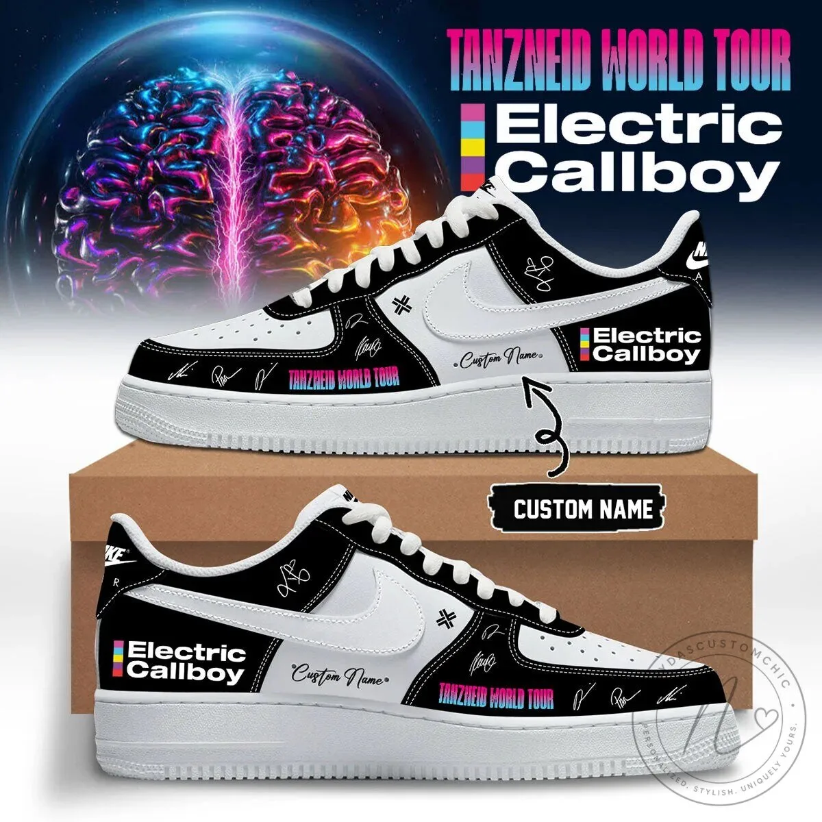 Custom Name Sneakers for Tanzneid World Tour by Electric Callboy
