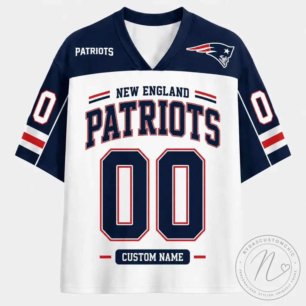 New England Patriots Custom Football Jersey Game Day Apparel New England Patriots Custom Football Jersey Game Day Apparel