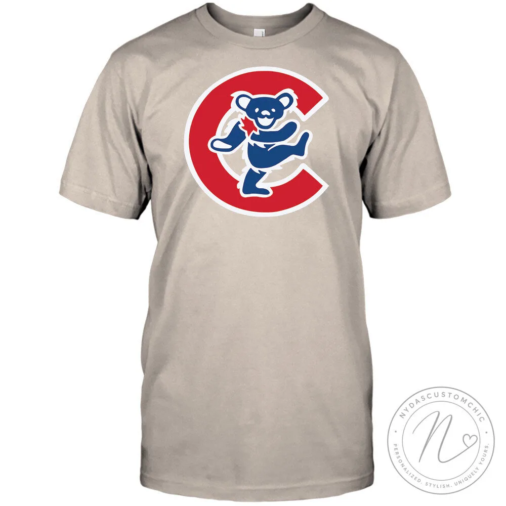Chicago Cubs Baseball Grateful Dead Dancing Bear T-Shirt