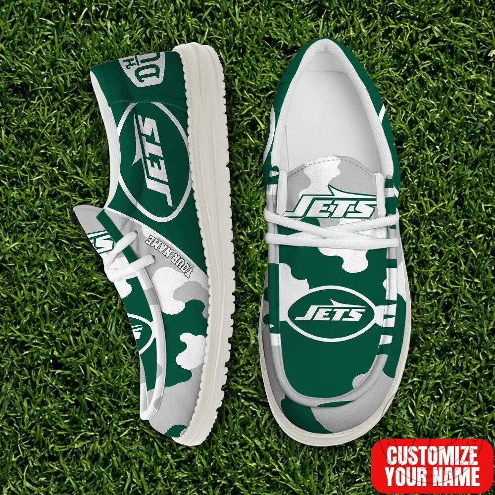New York Jets NFL Camouflage Personalized Loafer Shoes for Men
