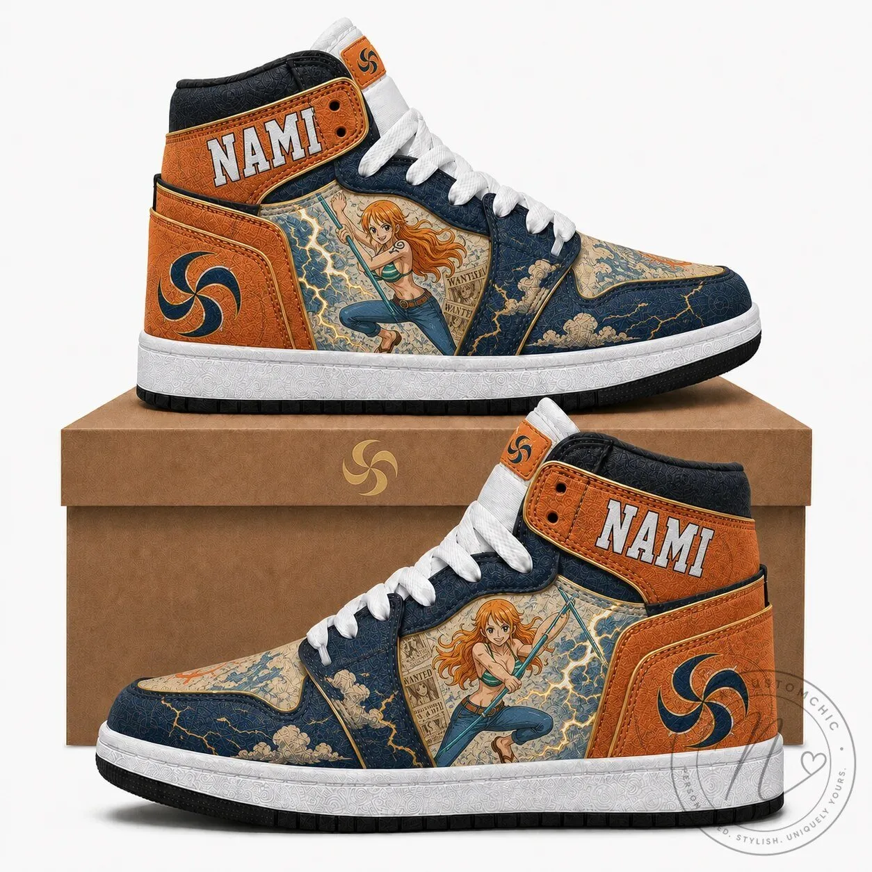 One Piece Straw Hat Monster Trio Fan High Top Sneakers 17 One Piece Straw Hat Monster Trio Fan High Top Sneakers