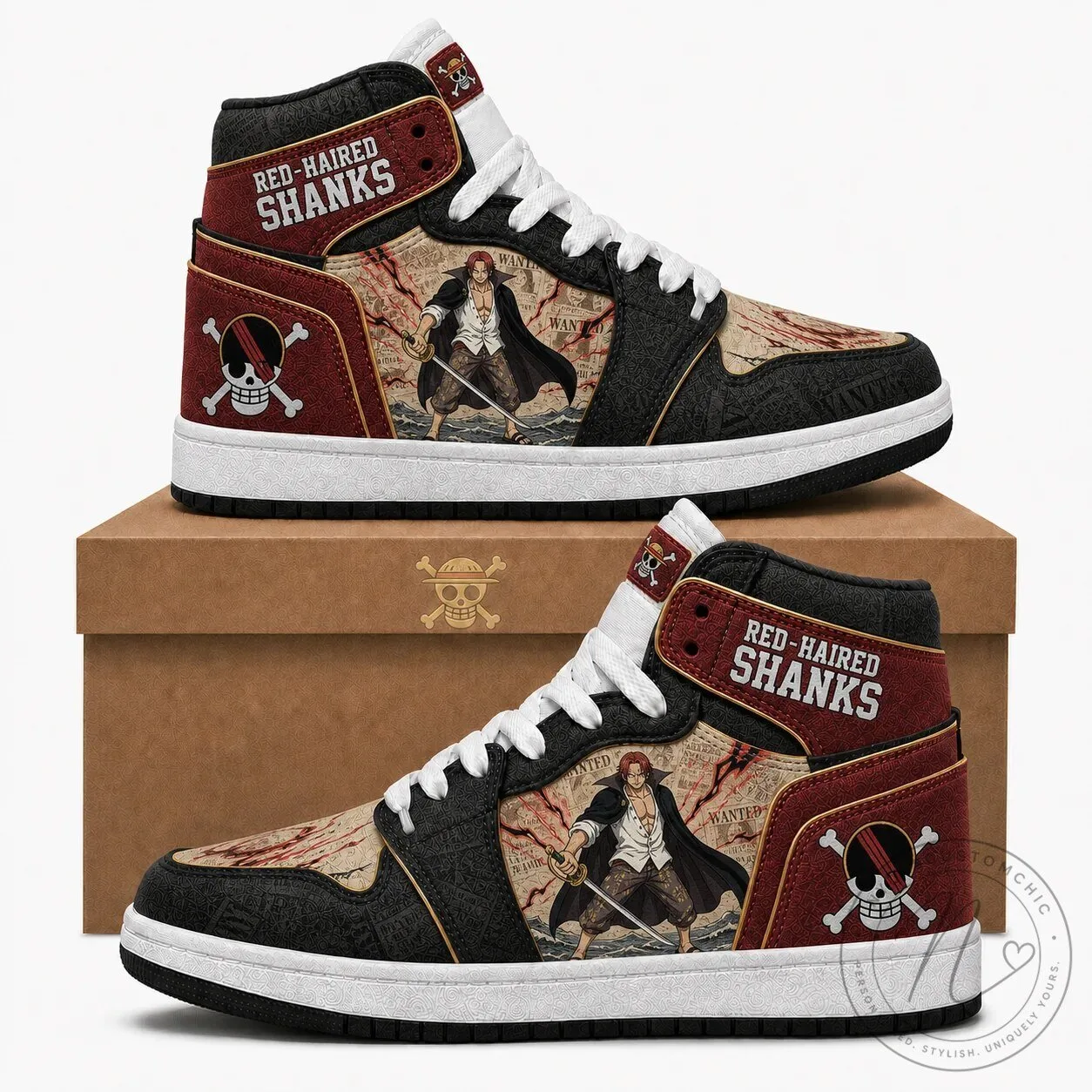One Piece Straw Hat Monster Trio Fan High Top Sneakers 18 One Piece Straw Hat Monster Trio Fan High Top Sneakers