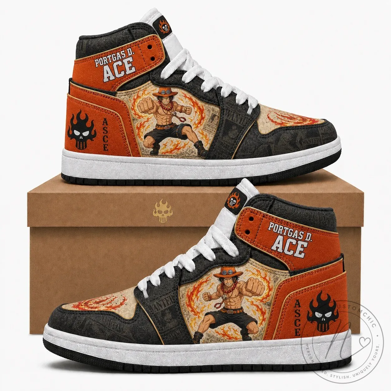 One Piece Straw Hat Monster Trio Fan High Top Sneakers 19 One Piece Straw Hat Monster Trio Fan High Top Sneakers