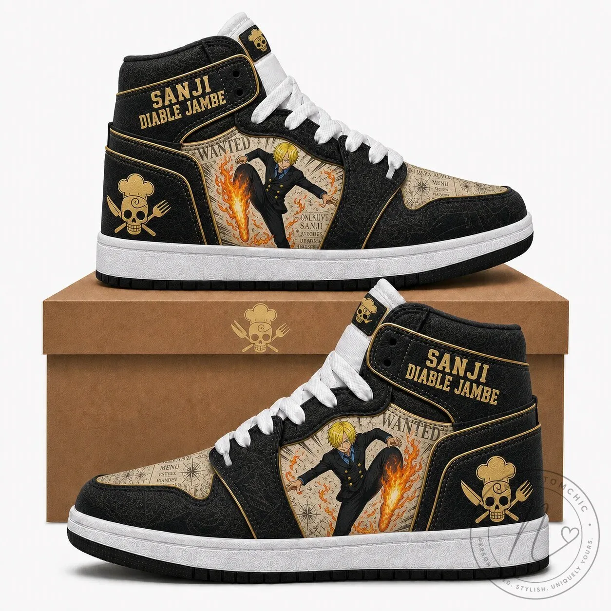 One Piece Straw Hat Monster Trio Fan High Top Sneakers 20 One Piece Straw Hat Monster Trio Fan High Top Sneakers
