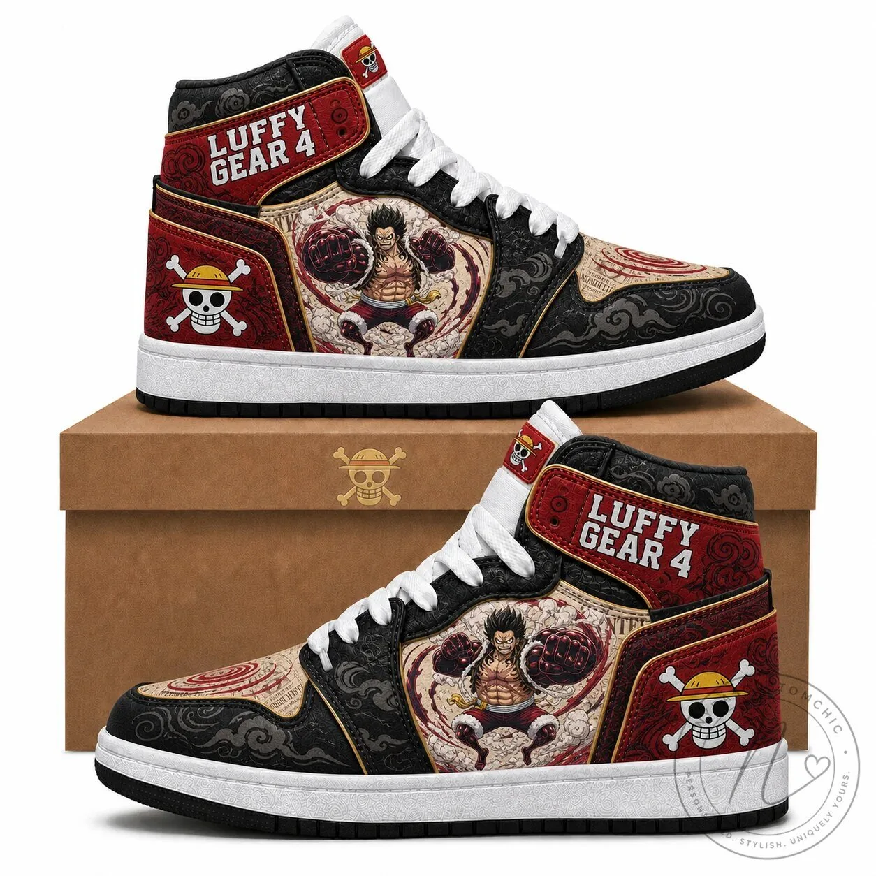 One Piece Straw Hat Monster Trio Fan High Top Sneakers 22 One Piece Straw Hat Monster Trio Fan High Top Sneakers