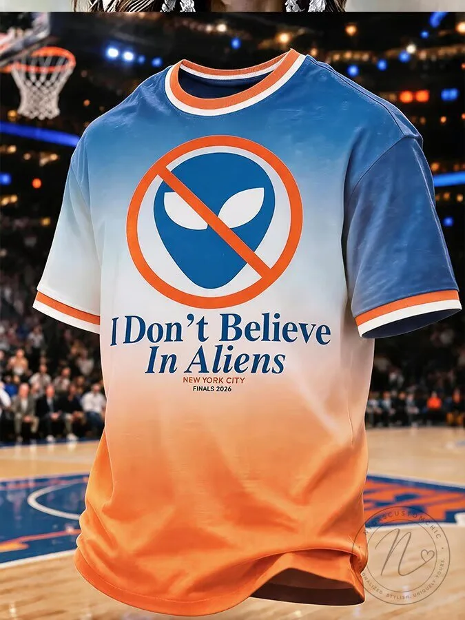 I Don't Believe In Aliens Basketball Fan T-Shirt New York City Finals 2026 2 I Don't Believe In Aliens Basketball Fan T-Shirt New York City Finals 2026