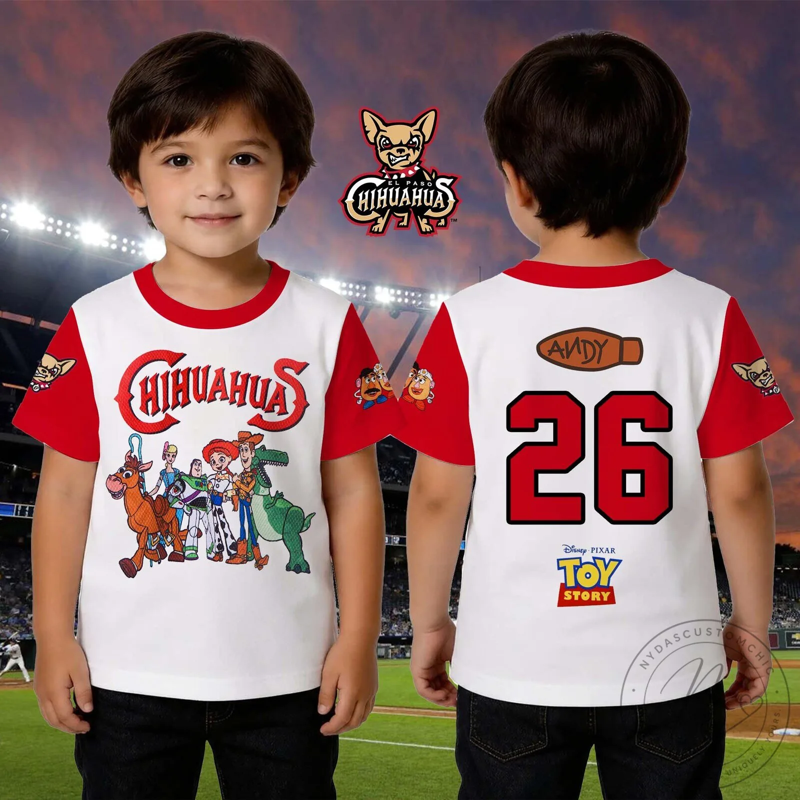 Toy Story El Paso Chihuahuas Baseball Team Kids T-Shirt 2 Toy Story El Paso Chihuahuas Baseball Team Kids T-Shirt