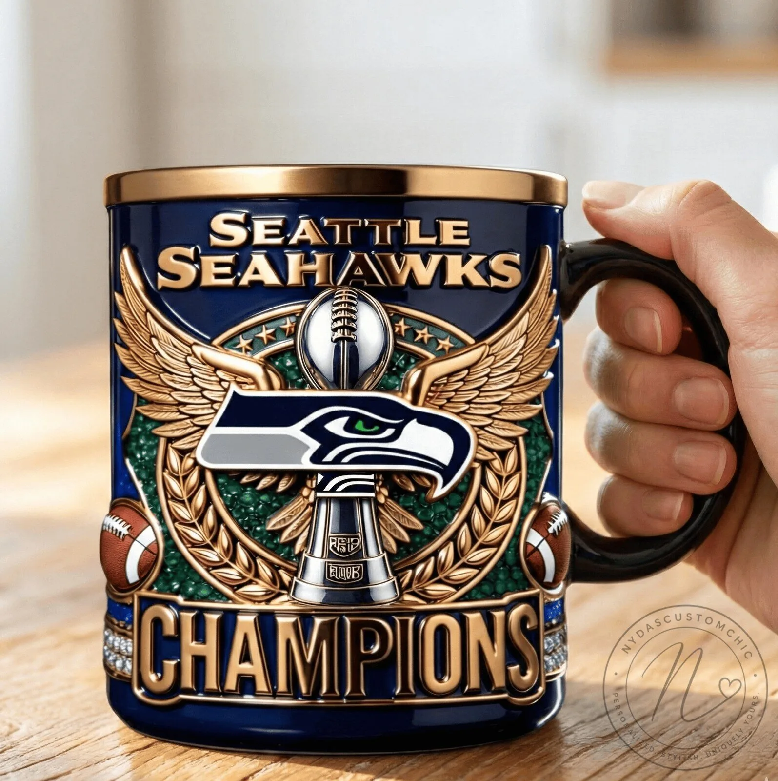 Seattle Seahawks Champions Football Team Fan Collectible Coffee Mug