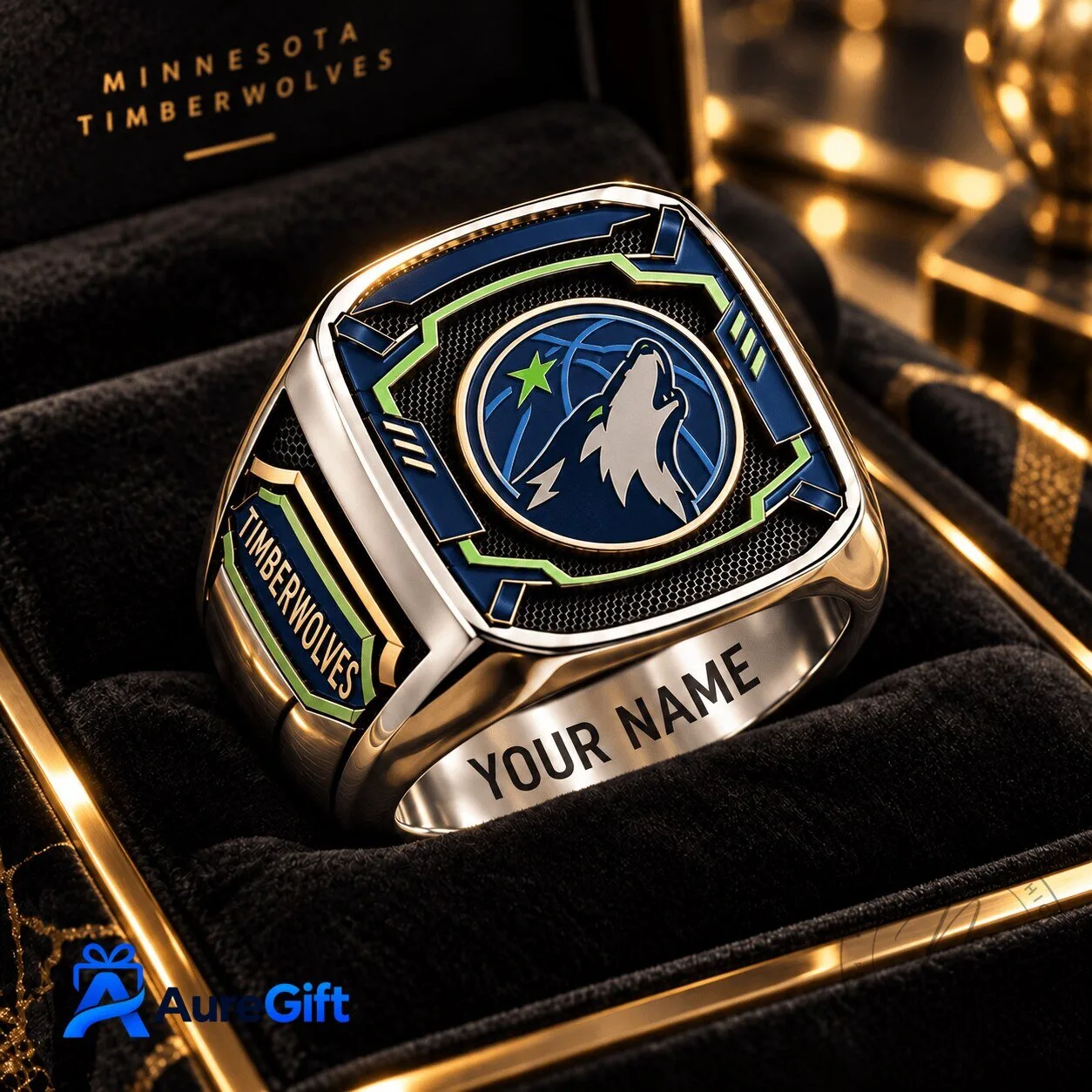 Minnesota Timberwolves National Basketball Association Personalized Championship Ring