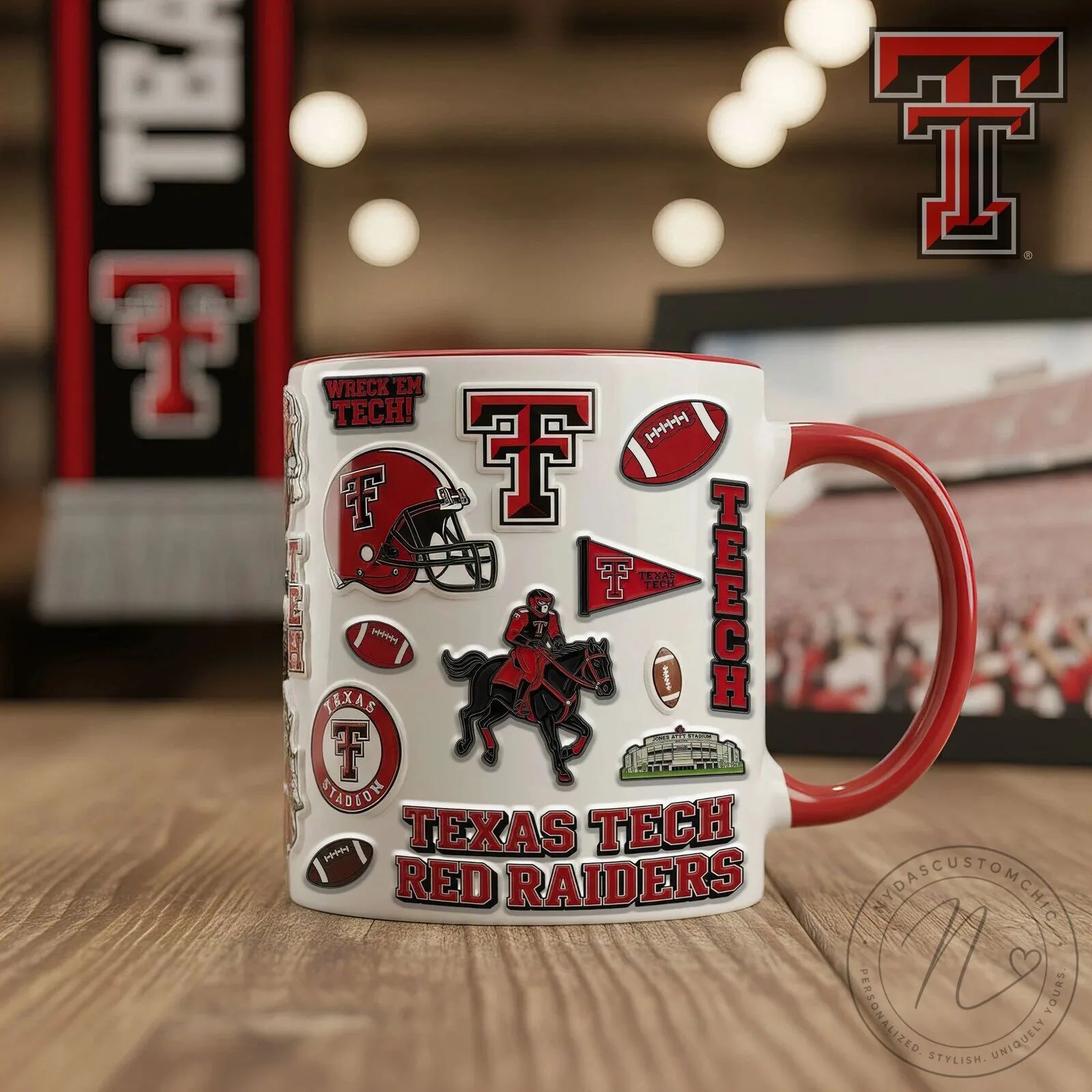 Texas Tech Red Raiders Football Team College Sports Fan Mug