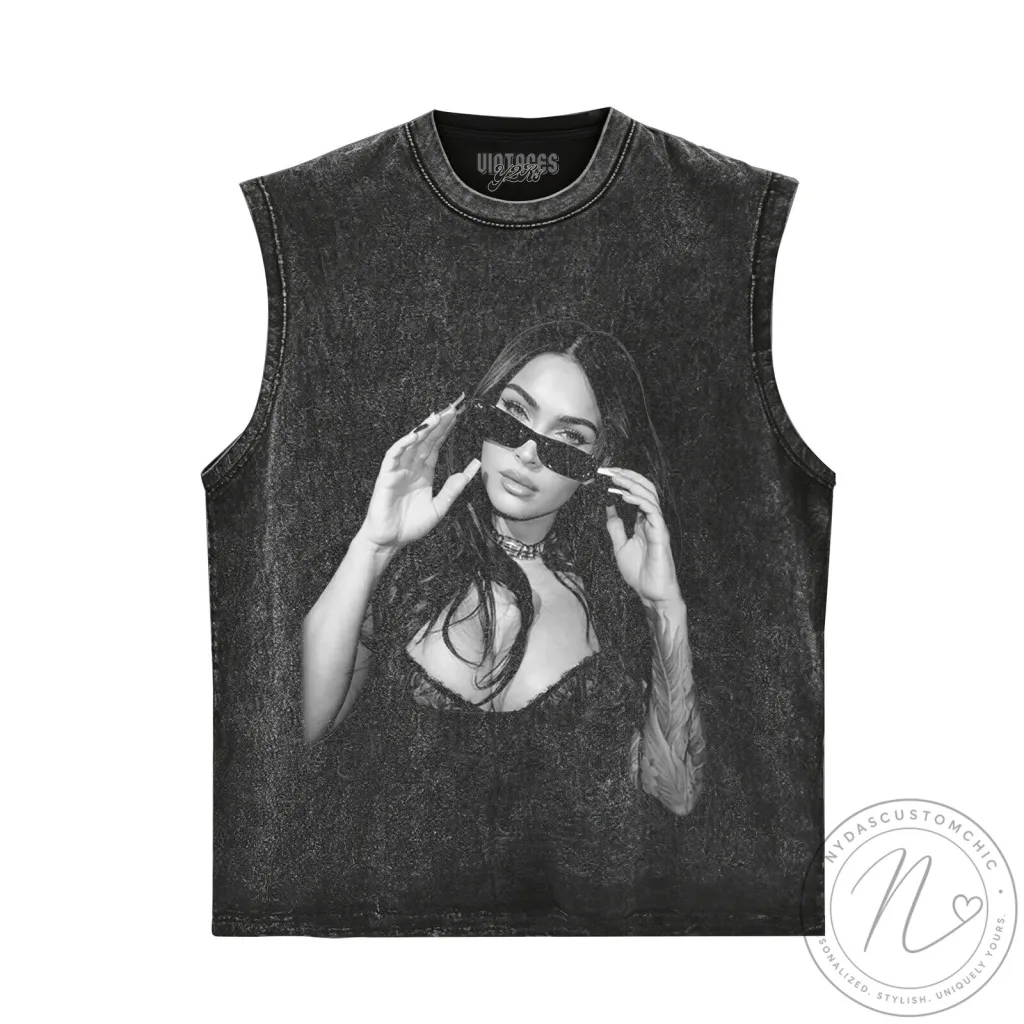 Megan Fox Iconic Black and White Photo Graphic Tank Top