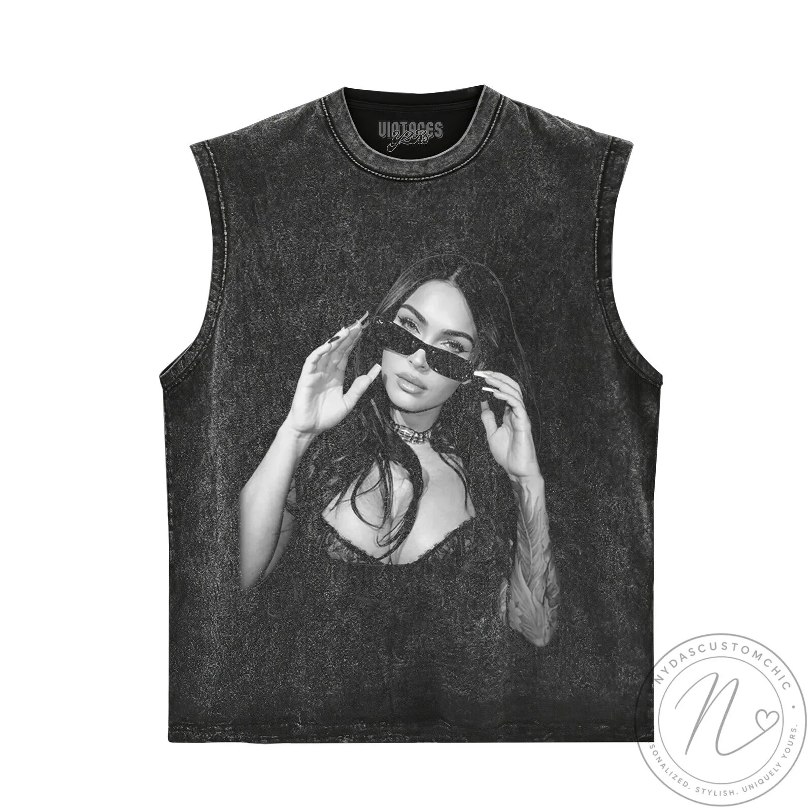 Megan Fox Iconic Black and White Photo Graphic Tank Top