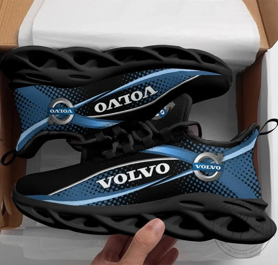 Volvo Blue Wave Pattern Running Shoes