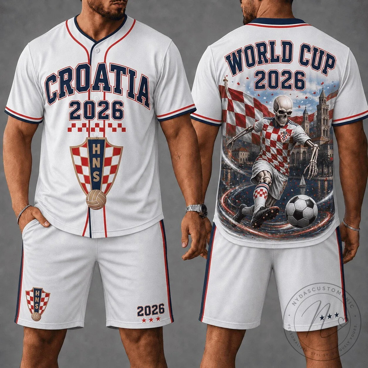 Croatia World Cup 2026 Skull Baseball Jersey