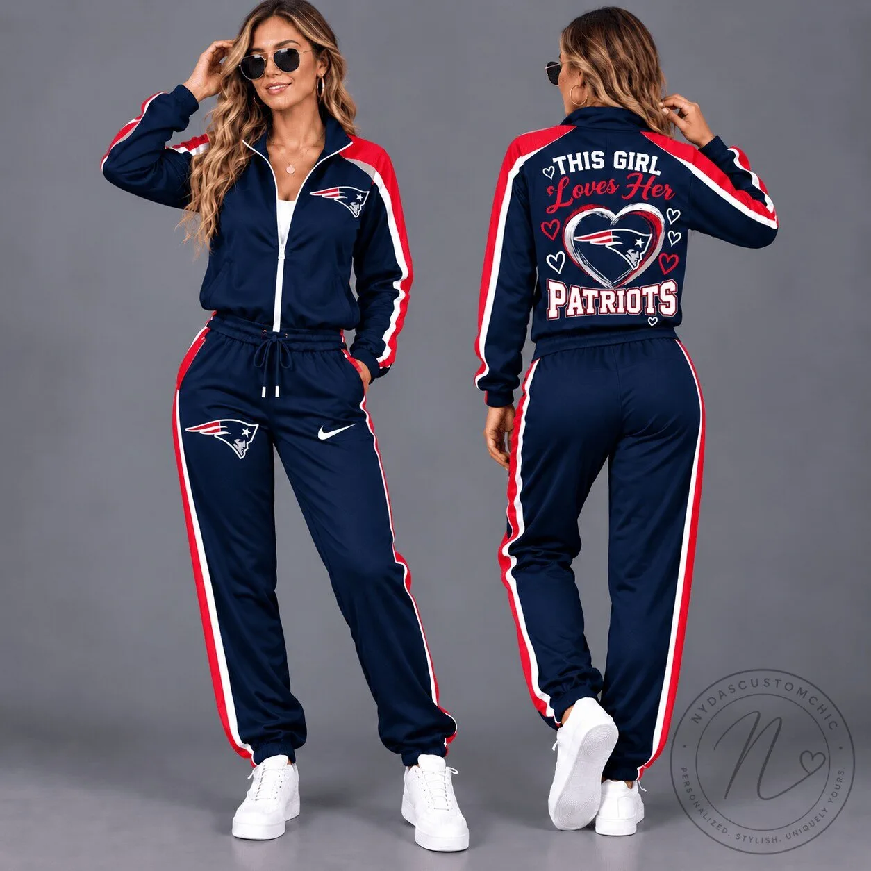 New England Patriots Women's Tracksuit Set - This Girl Loves Her Patriots