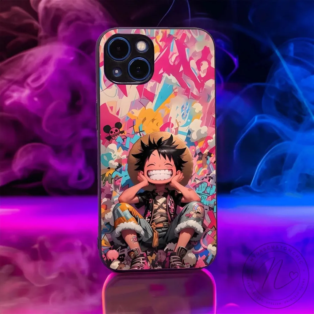 One Piece Monkey D. Luffy Chibi Anime Graffiti Art Phone Case One Piece Monkey D. Luffy Chibi Anime Graffiti Art Phone Case