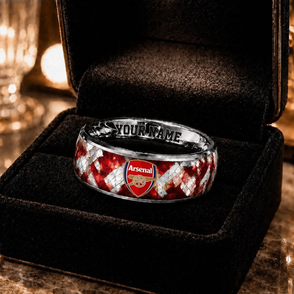 Arsenal Football Club Personalized Diamond Pattern Ring Arsenal Football Club Personalized Diamond Pattern Ring