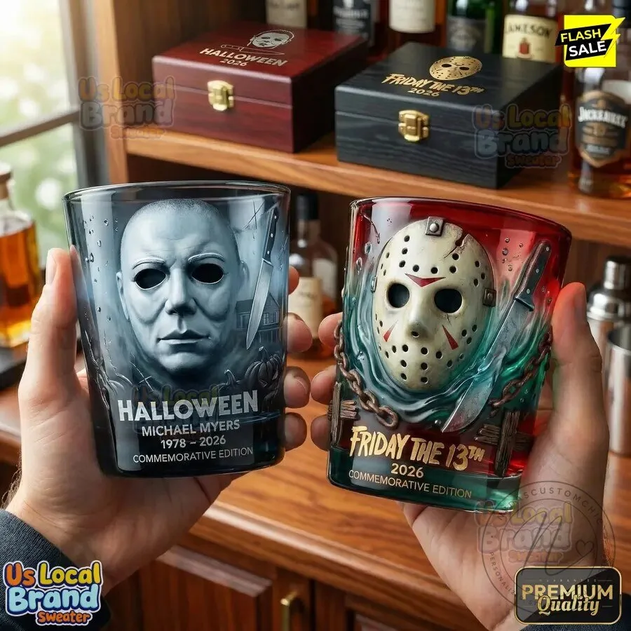 Halloween Michael Myers And Friday The 13th Jason Voorhees Horror Drinking Glass 70 Halloween Michael Myers And Friday The 13th Jason Voorhees Horror Drinking Glass