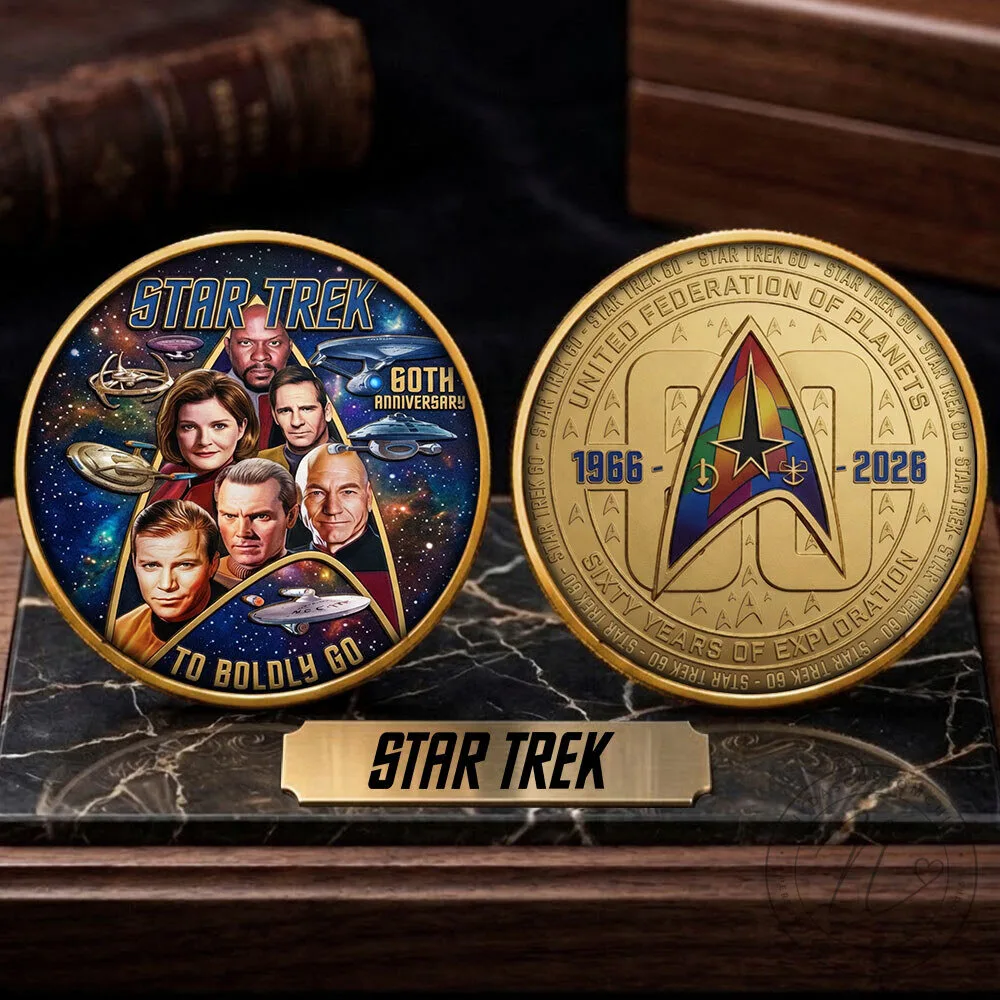Star Trek 60th Anniversary 1966-2026 United Federation of Planets Commemorative Coin 1 Star Trek 60th Anniversary 1966-2026 United Federation of Planets Commemorative Coin