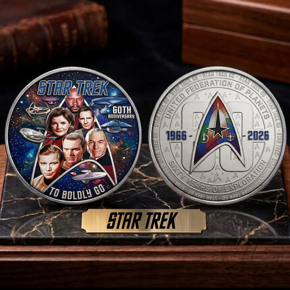 Star Trek 60th Anniversary 1966-2026 United Federation of Planets Commemorative Coin 6 Star Trek 60th Anniversary 1966-2026 United Federation of Planets Commemorative Coin