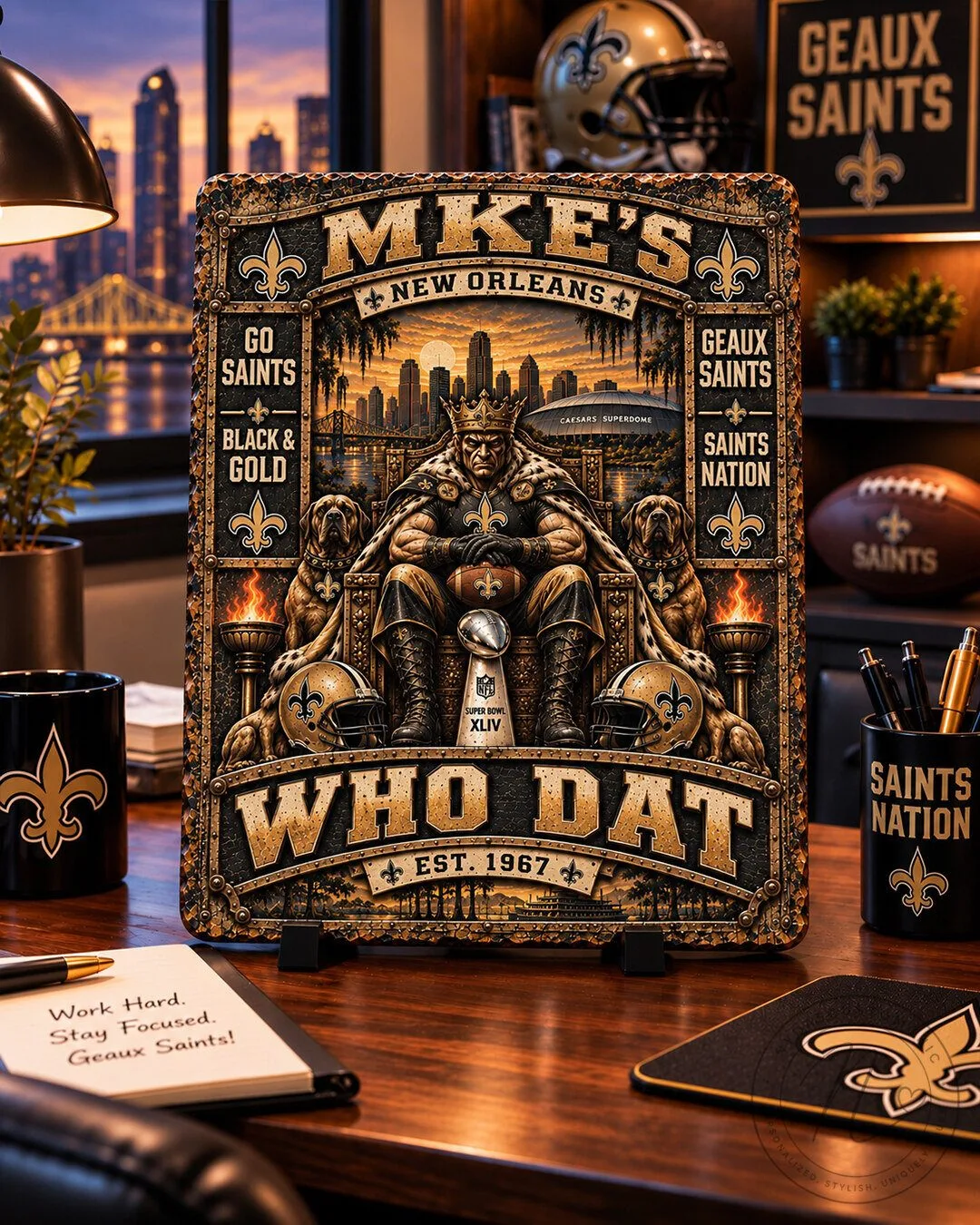 New Orleans Saints Football Team Who Dat King Super Bowl XLIV Wooden Wall Art 5 New Orleans Saints Football Team Who Dat King Super Bowl XLIV Wooden Wall Art