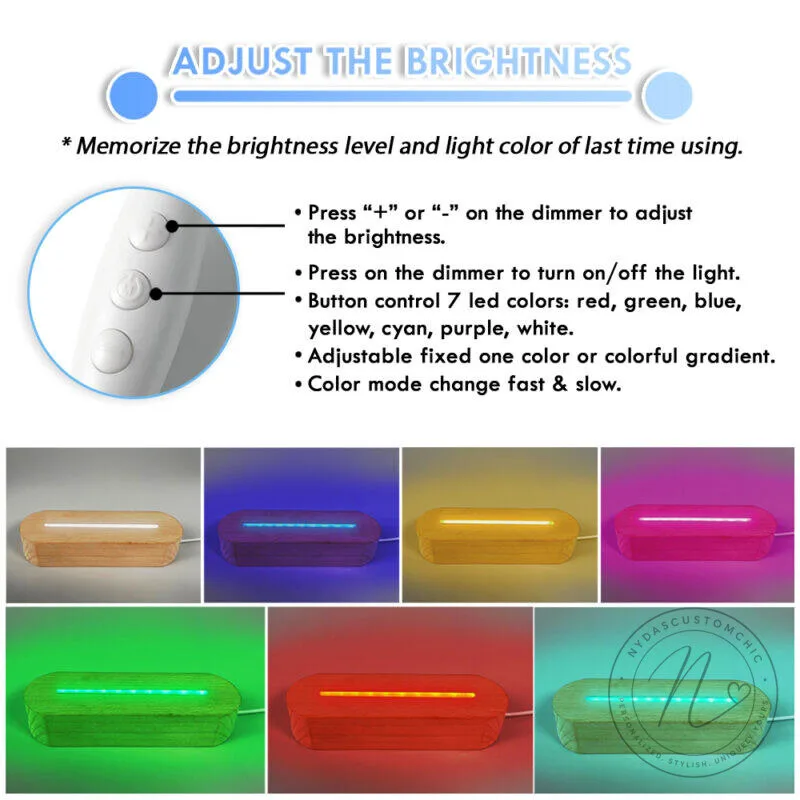 Personalized K-Pop Light Up Acrylic Block with Custom Image and Message 9 Personalized K-Pop Light Up Acrylic Block with Custom Image and Message