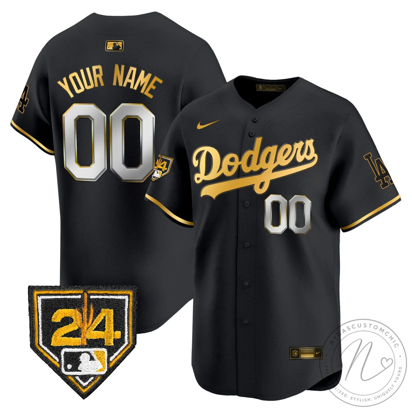 Los Angeles Dodgers 2024 Spring Training Black Baseball Jersey