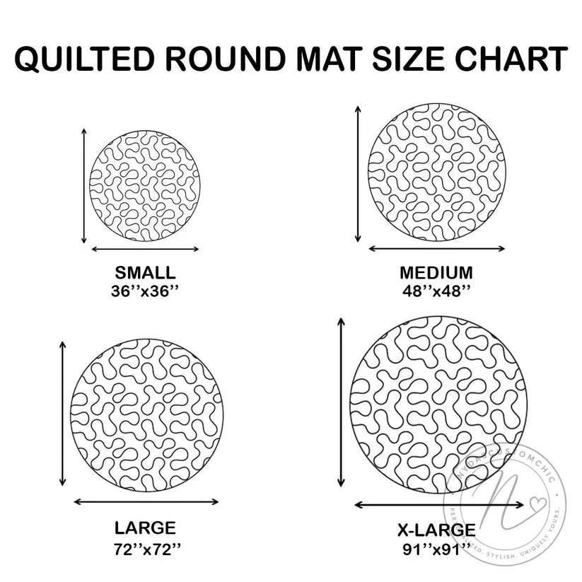 Melanin Santa Claus Magic Quilted Round Christmas Holiday Mat 10 Melanin Santa Claus Magic Quilted Round Christmas Holiday Mat