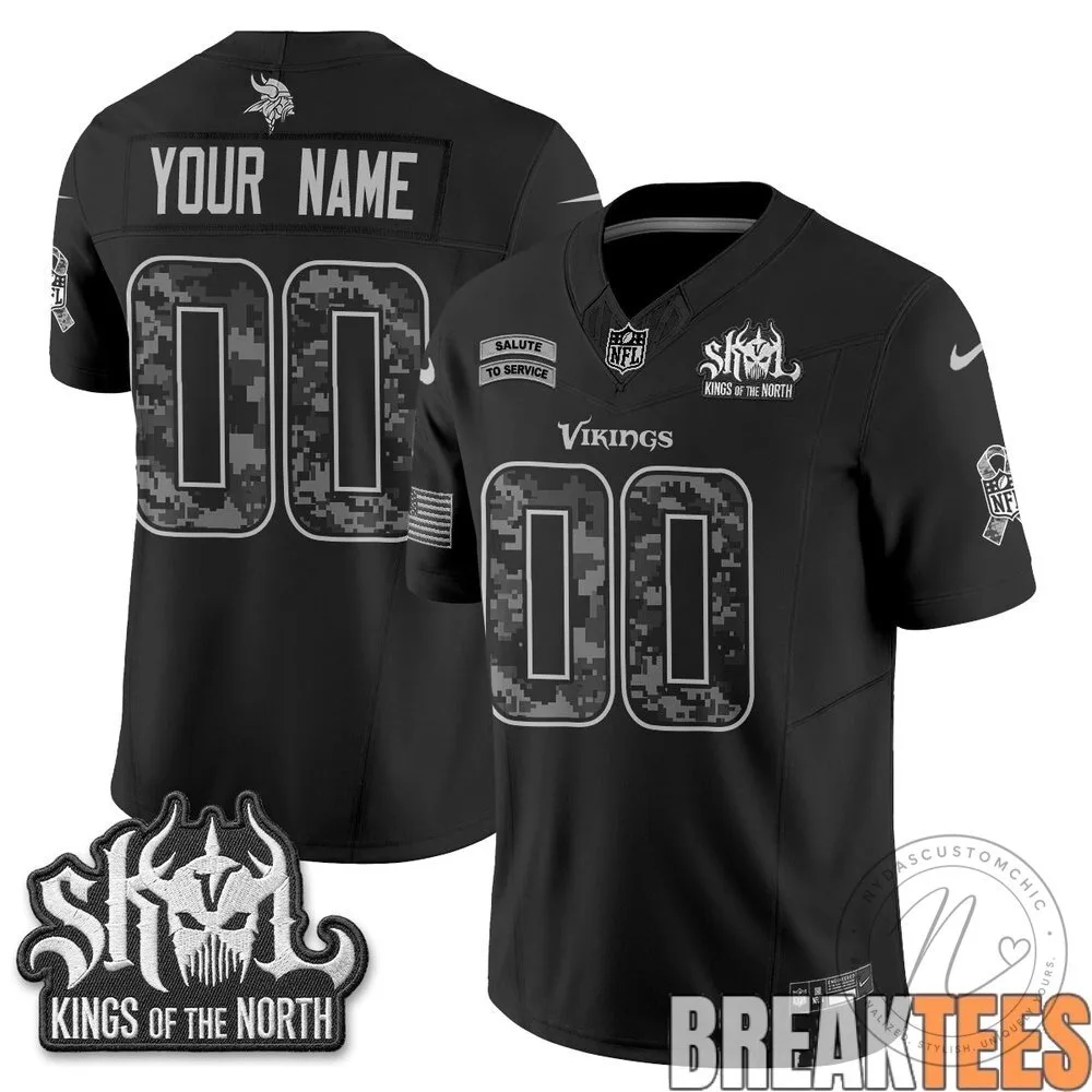 Minnesota Vikings Football Salute to Service Kings of the North Jersey