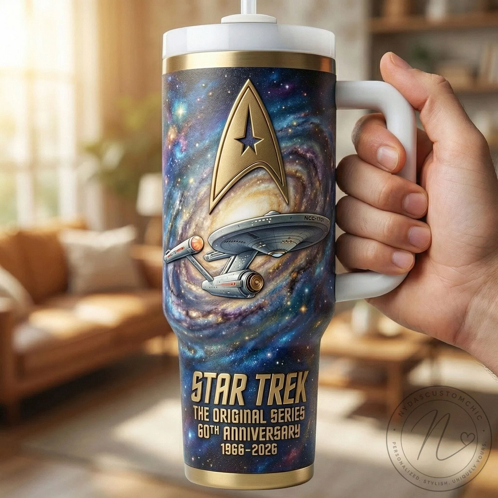 Star Trek The Original Series 60th Anniversary Space Galaxy Tumbler 7 Star Trek The Original Series 60th Anniversary Space Galaxy Tumbler
