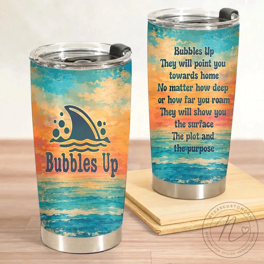 Bubbles Up Lyrics Jimmy Buffett Shark Fin Sunset Ocean Tumbler 14 Bubbles Up Lyrics Jimmy Buffett Shark Fin Sunset Ocean Tumbler