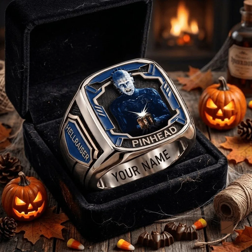 Hellraiser Pinhead Custom Engraved Horror Movie Fan Ring for Halloween 1 Hellraiser Pinhead Custom Engraved Horror Movie Fan Ring for Halloween