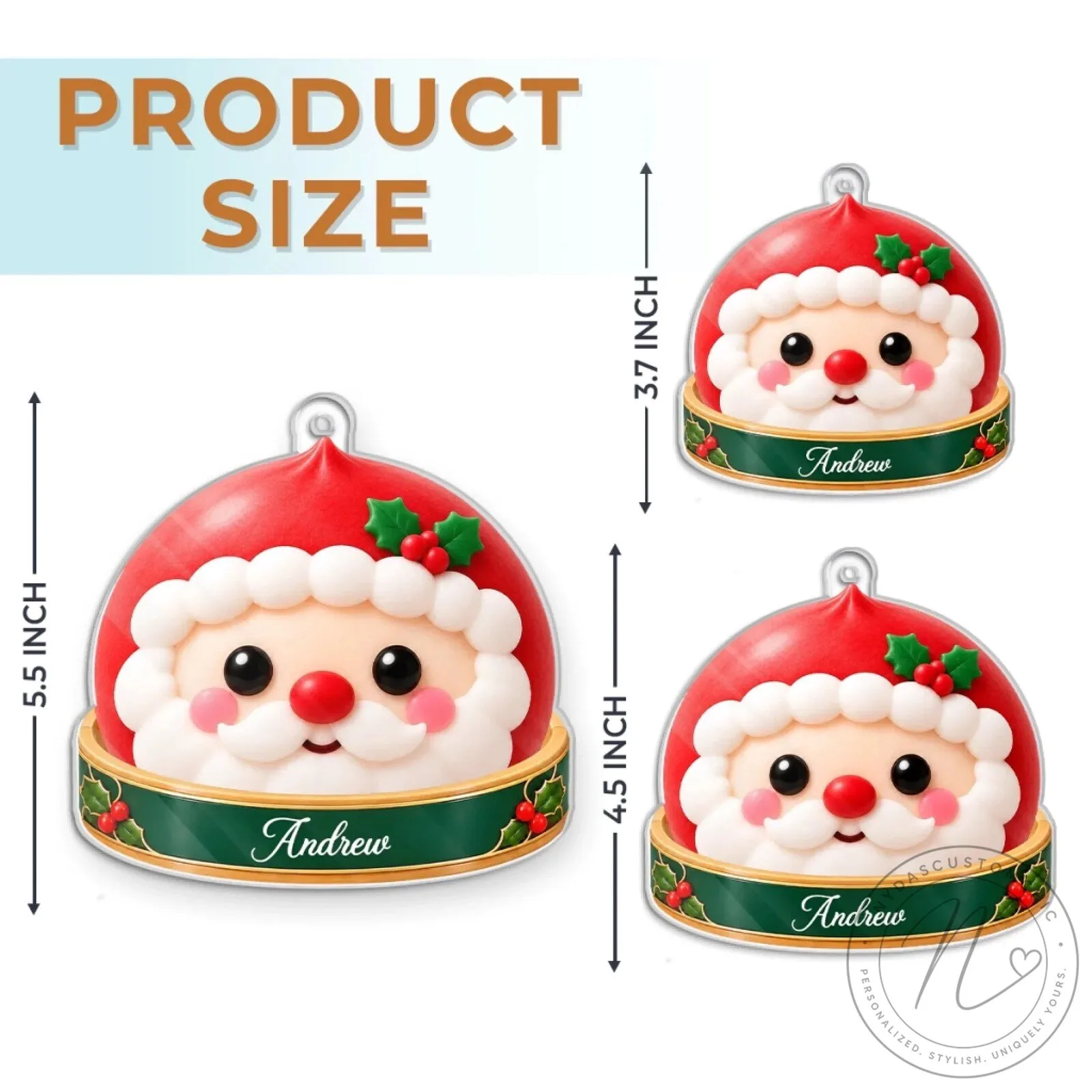 Personalized Christmas Character Penguin Polar Bear Santa Claus Acrylic Ornament 16 Personalized Christmas Character Penguin Polar Bear Santa Claus Acrylic Ornament