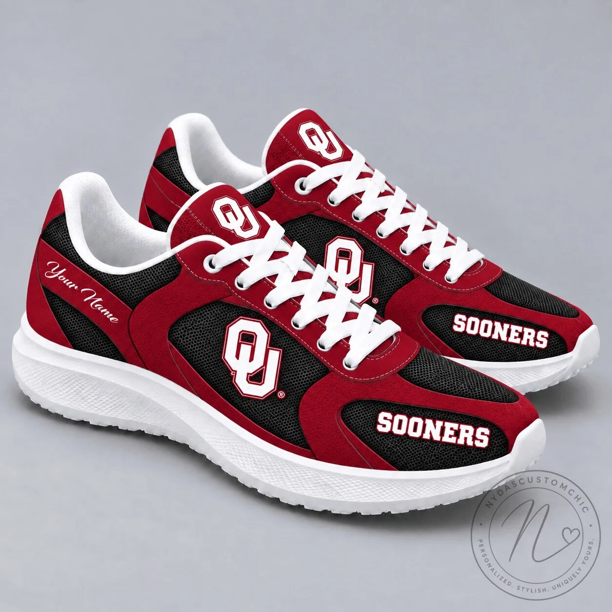 Oklahoma Sooners NCAA Classic Spirit Sport Team Sneakers 2 Oklahoma Sooners NCAA Classic Spirit Sport Team Sneakers