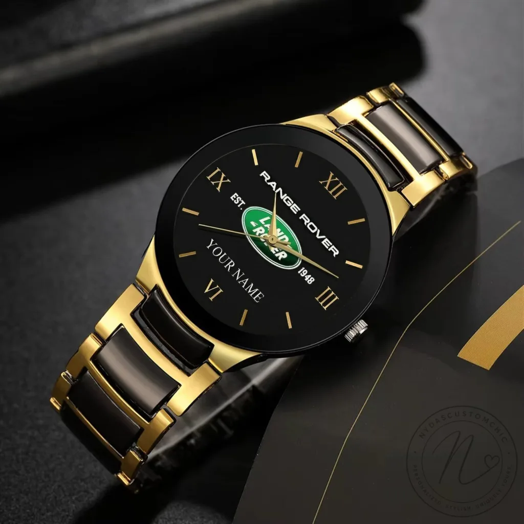 Land Rover Range Rover Custom Name Luxury Gold Black Quartz Watch 58 Land Rover Range Rover Custom Name Luxury Gold Black Quartz Watch