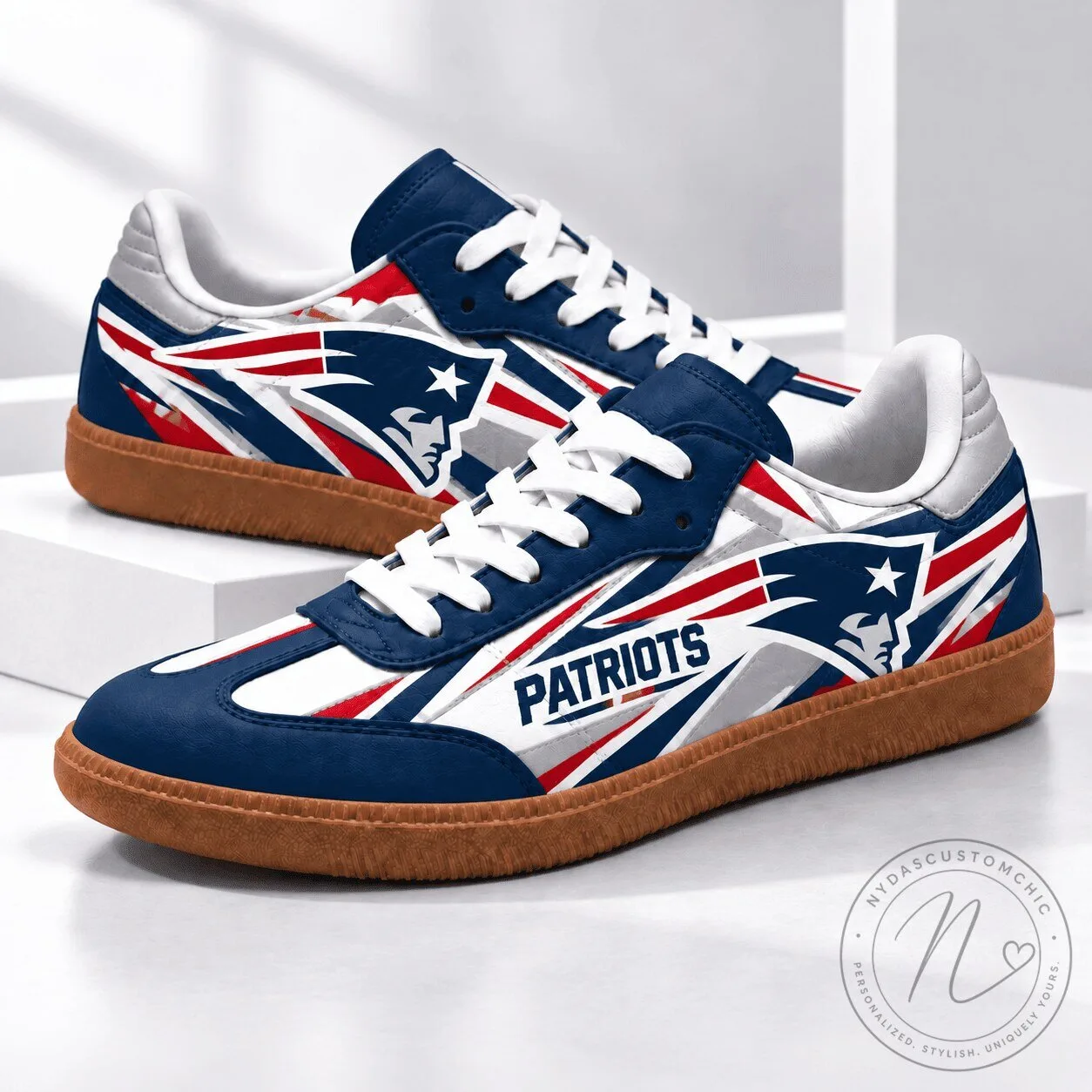 New England Patriots NFL Team Spirit Retro Samba Shoes