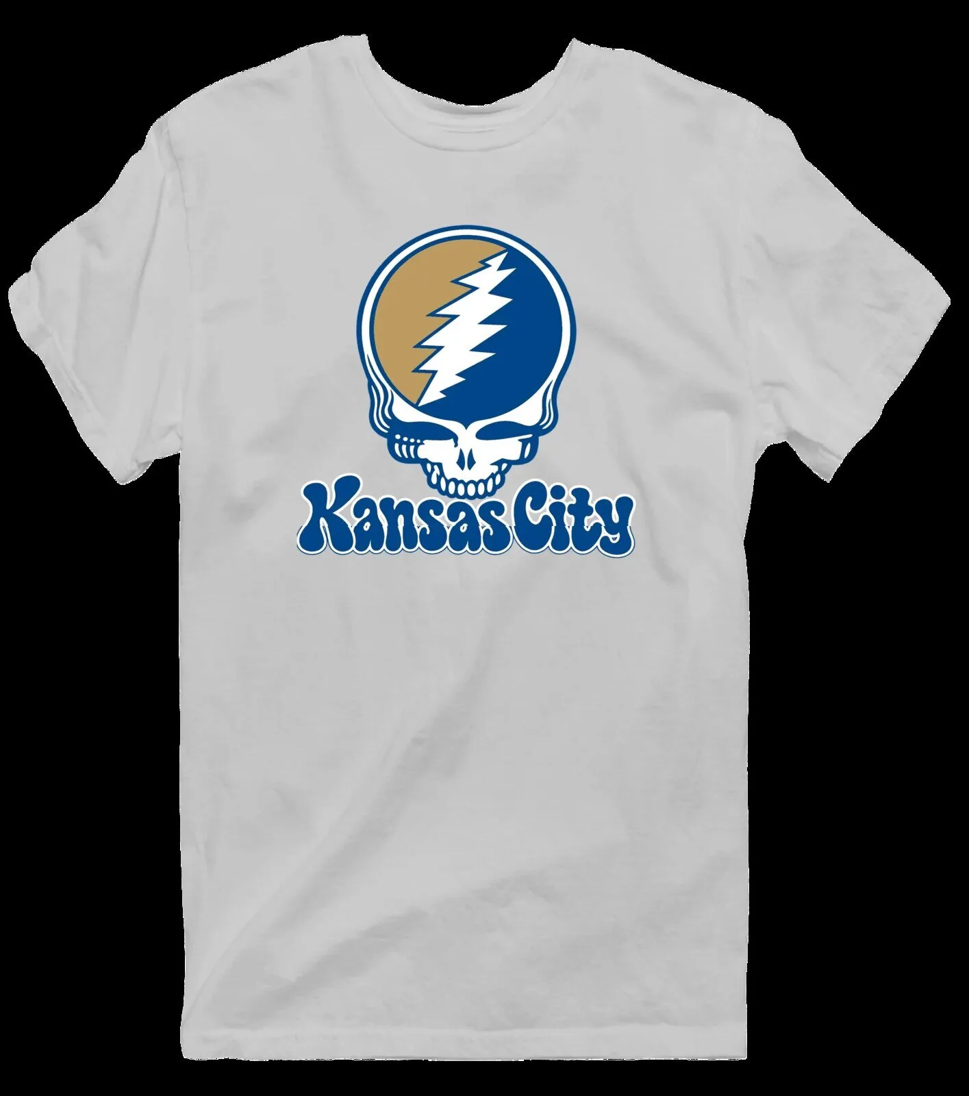 Grateful Dead Kansas City Baseball Stealie Skull Logo Cream T-Shirt 18 Grateful Dead Kansas City Baseball Stealie Skull Logo Cream T-Shirt
