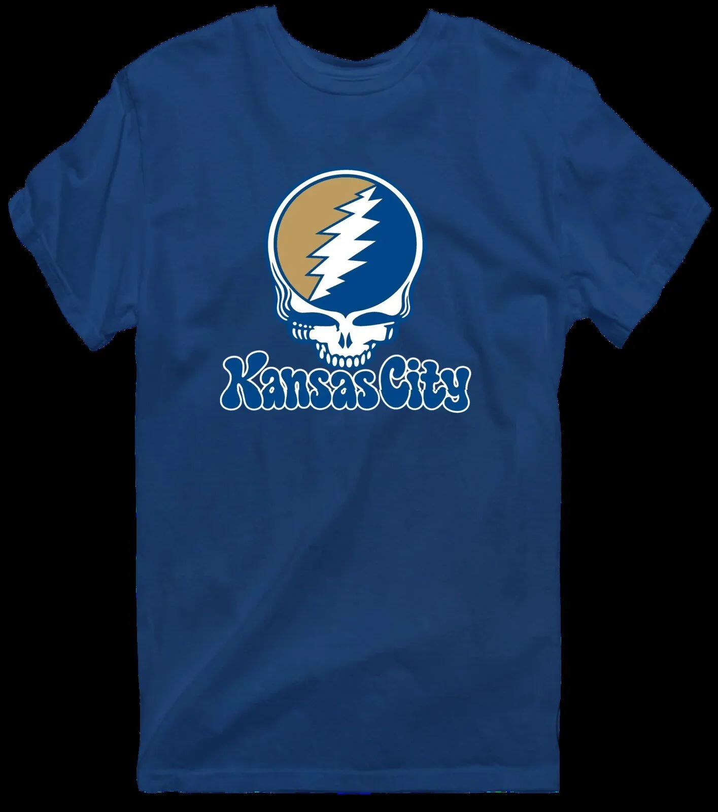 Grateful Dead Kansas City Baseball Stealie Skull Logo Cream T-Shirt 22 Grateful Dead Kansas City Baseball Stealie Skull Logo Cream T-Shirt