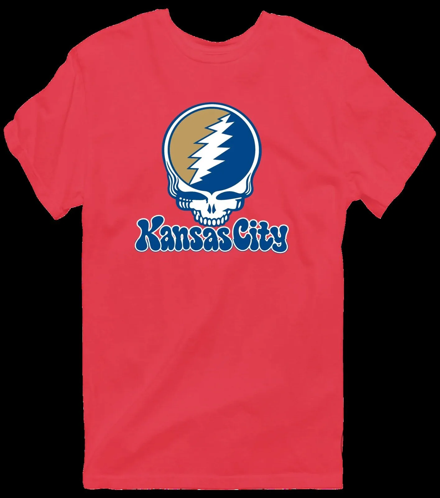 Grateful Dead Kansas City Baseball Stealie Skull Logo Cream T-Shirt 24 Grateful Dead Kansas City Baseball Stealie Skull Logo Cream T-Shirt
