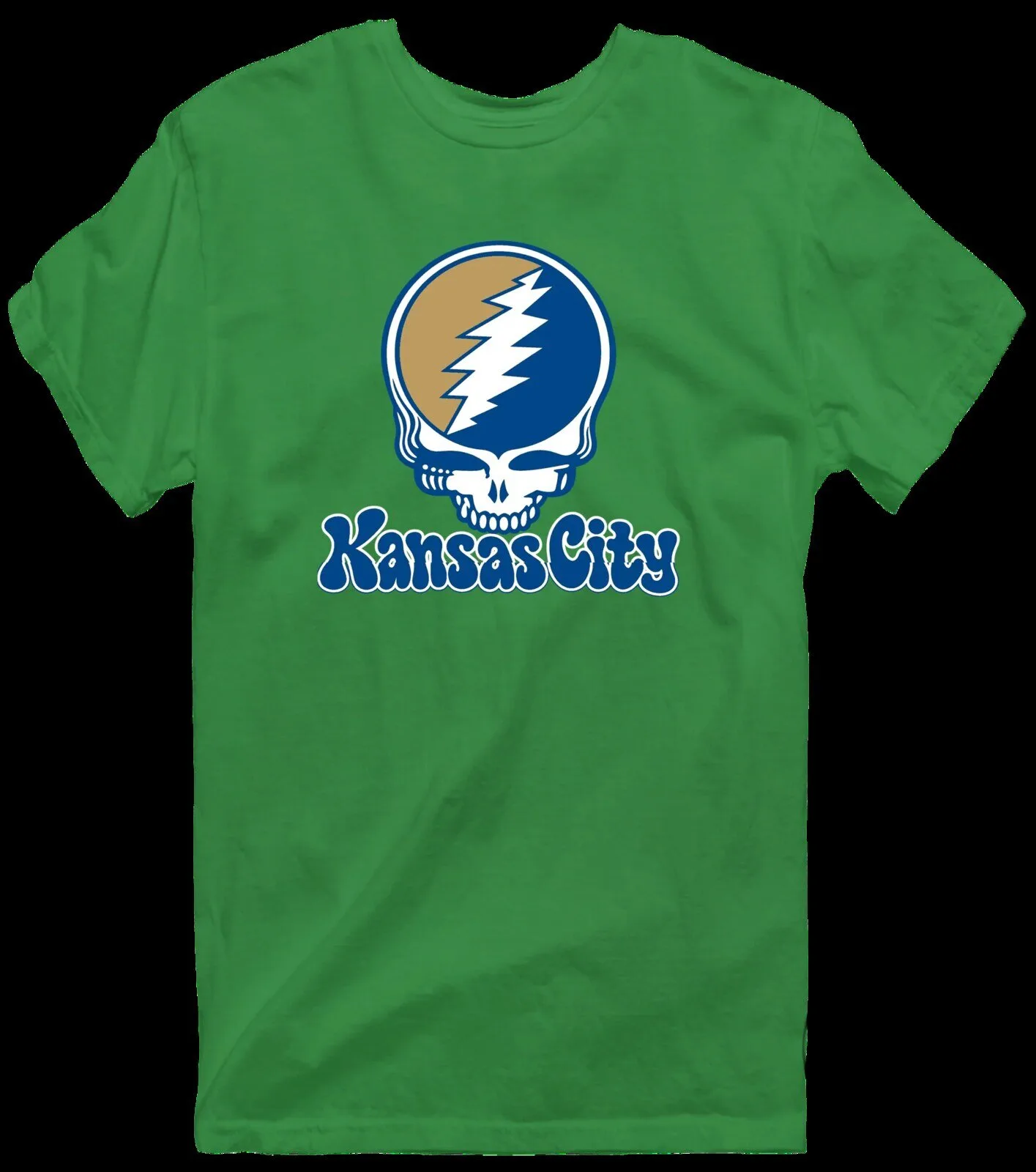 Grateful Dead Kansas City Baseball Stealie Skull Logo Cream T-Shirt 25 Grateful Dead Kansas City Baseball Stealie Skull Logo Cream T-Shirt