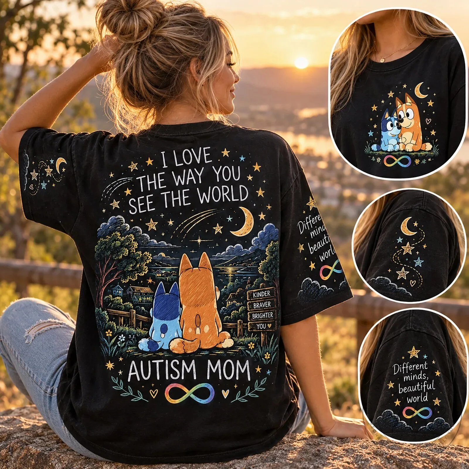 Autism Mom I Love The Way You See The World Graphic T-Shirt