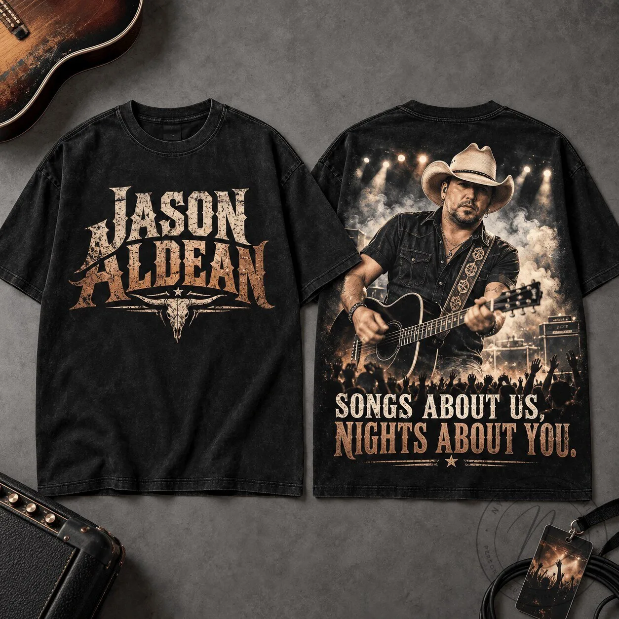 Jason Aldean Songs About Us Nights About You Concert Tour T-Shirt