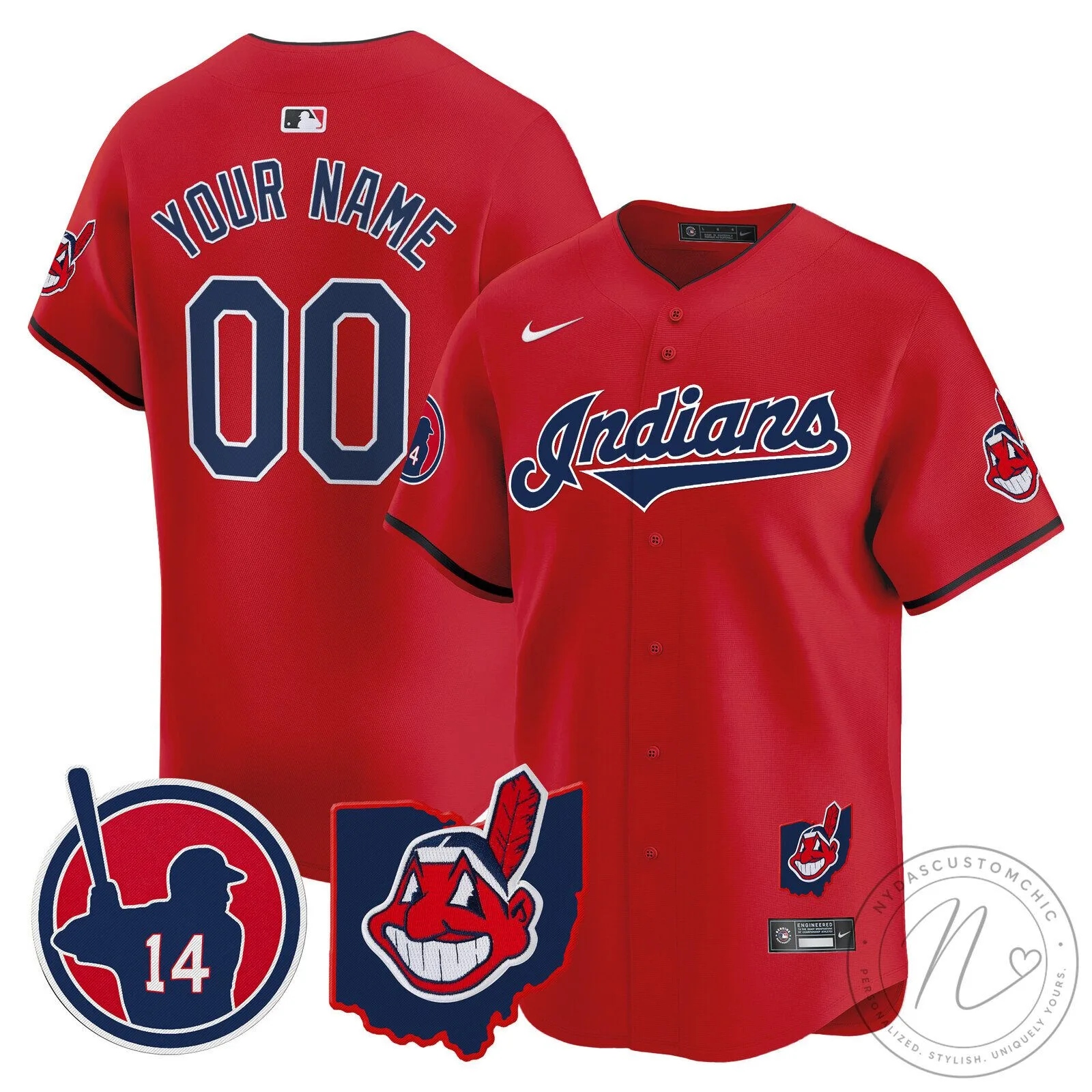 Cleveland Indians Custom Baseball Jersey Black Gold 19 Cleveland Indians Custom Baseball Jersey Black Gold