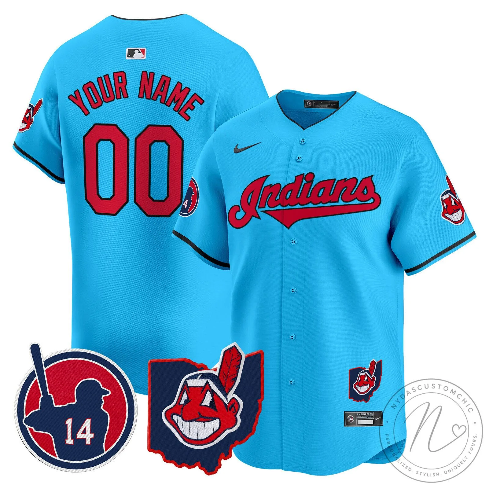 Cleveland Indians Custom Baseball Jersey Black Gold 21 Cleveland Indians Custom Baseball Jersey Black Gold