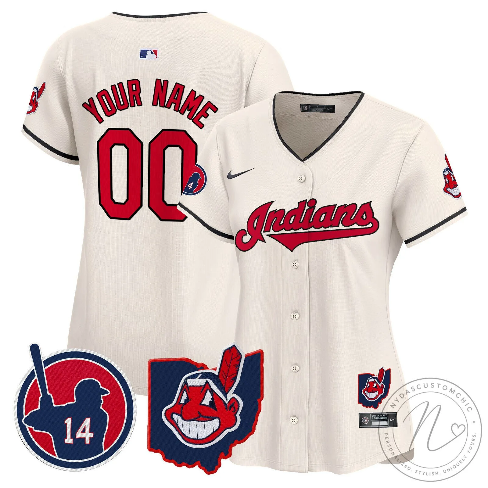 Cleveland Indians Custom Baseball Jersey Black Gold 24 Cleveland Indians Custom Baseball Jersey Black Gold