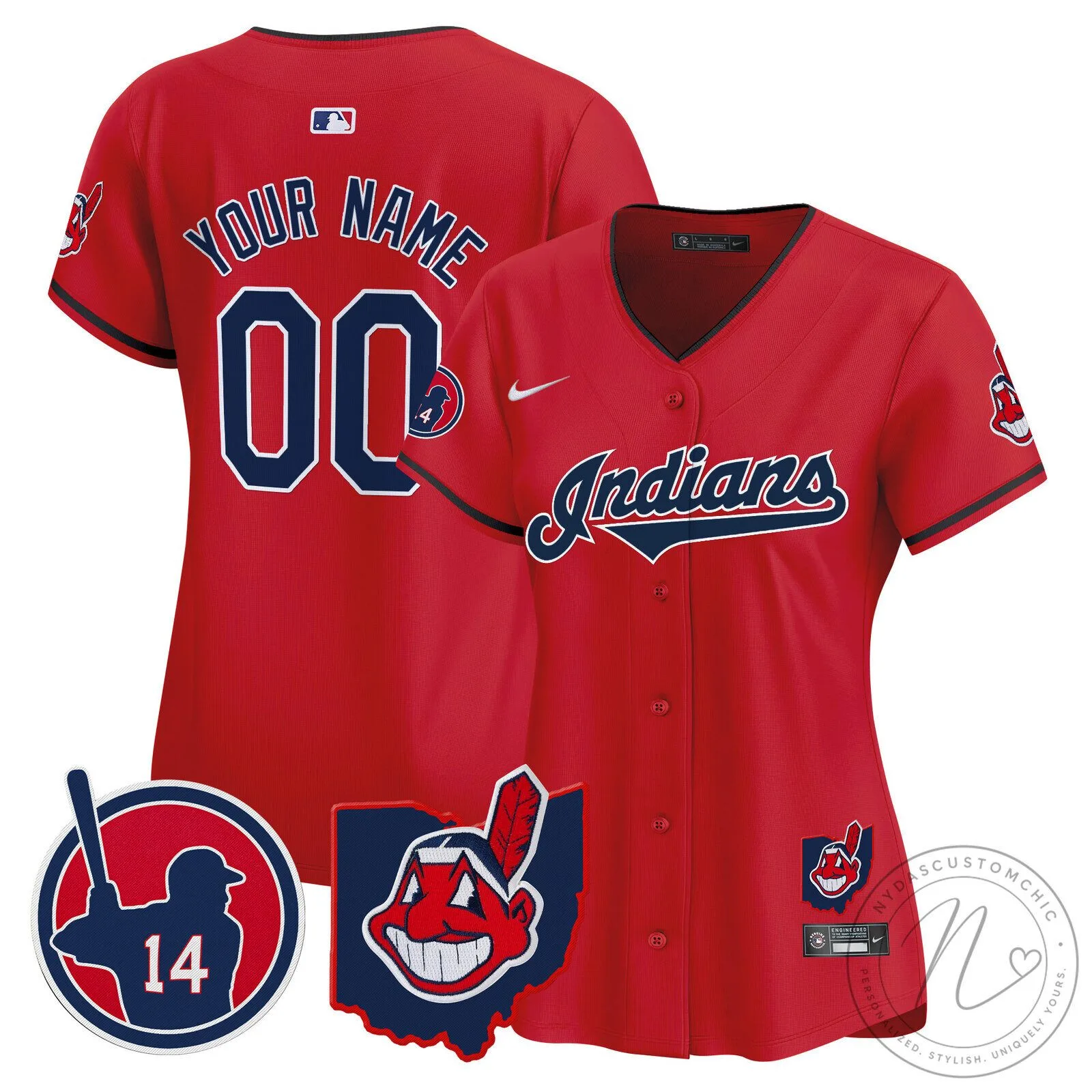 Cleveland Indians Custom Baseball Jersey Black Gold 25 Cleveland Indians Custom Baseball Jersey Black Gold