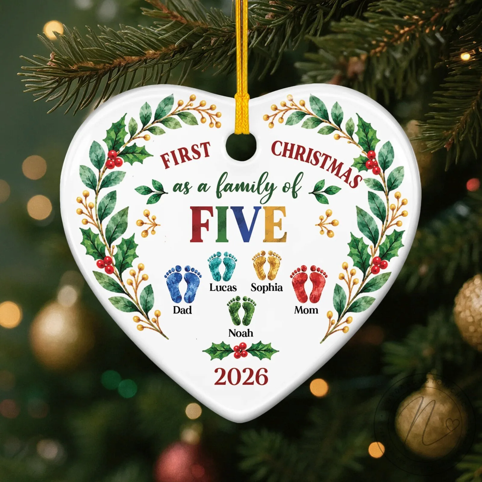 First Christmas As A Family Of Three Personalized Heart Shaped Ceramic Ornament 10 First Christmas As A Family Of Three Personalized Heart Shaped Ceramic Ornament